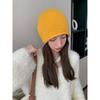 Duoduo Hat with Big Head Circumference Versatile Casual Cold Hat Warm Hat Couple Ear Protection Knit Hat Showing Small Face