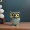 1 Piece of Retro-Style Cute Big-Eyed Owl Figurine, Creative Desktop Decoration Resin Craft, Adds Artistic Flair, Full of Details