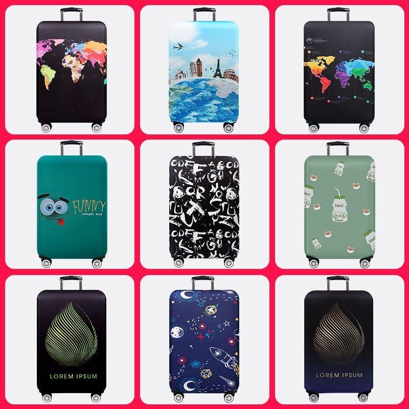 Luggage Case Thin Protective Cover Cartoon Pattern Trolley Travel Leather Box