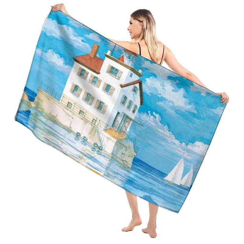 Hawaiian Style Bathroom Adult Soft Bath Towel Sauna Large Beach Towel Modern Fitness Towel Hotel Women'S Shower Quick Drying