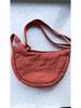 Summer 2025 Women's Waterproof Nylon Crossbody Bag - Solid Color Dumpling Style