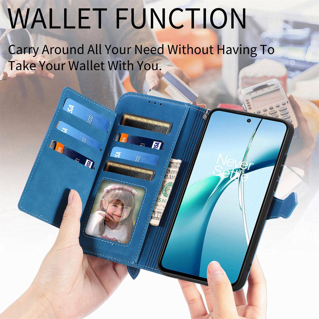 Wallet Case For Oppo F31 5G/A6 Pro 5G/A6 Pro 4G Butterfly Floral Imprint PU Leather Phone Cover