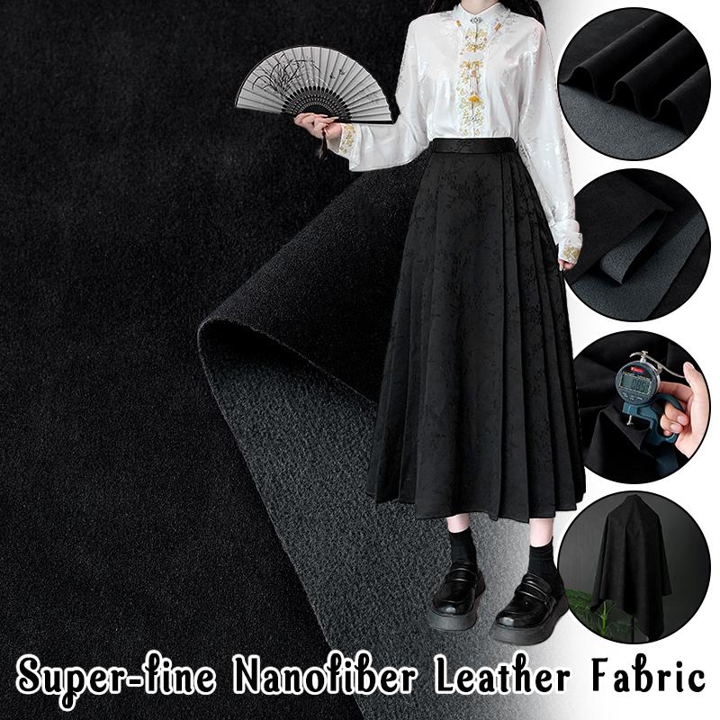 50x140cm Super-fine Nanofiber Leather Fabric Outerwear Vests Skirts Handmade Material Breathable Tear-resistant for DIY Sewing