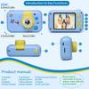 Kids Camera,2.4in IPS Screen Digital Camera,180°Flip Lens Camera,Children Selfie Camera with Playback Game,Christmas/Birthday Gift for 4 5 6 7 8 9