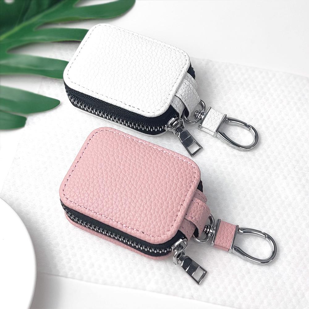 1Pc Simple lychee patterned PU leather earphone case suitable for AirPods Pro3/Pro2/AirPods 4 storage bag