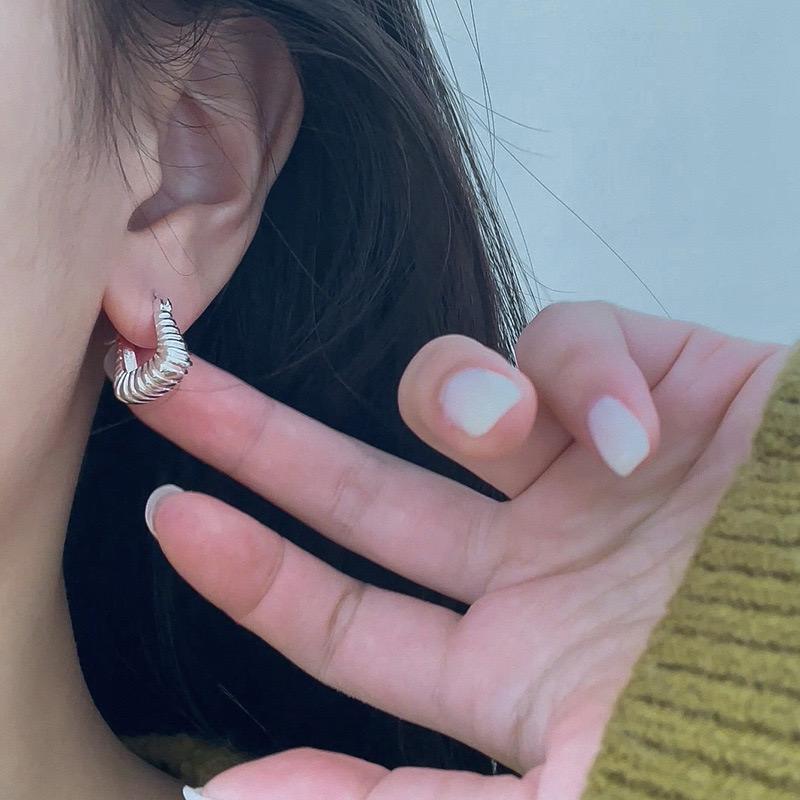 925 Sterling Silver Earrings For Women Trendy Simple Geometric Strip Earring Jewelry Prevent Allergy Party Christmas Accessories
