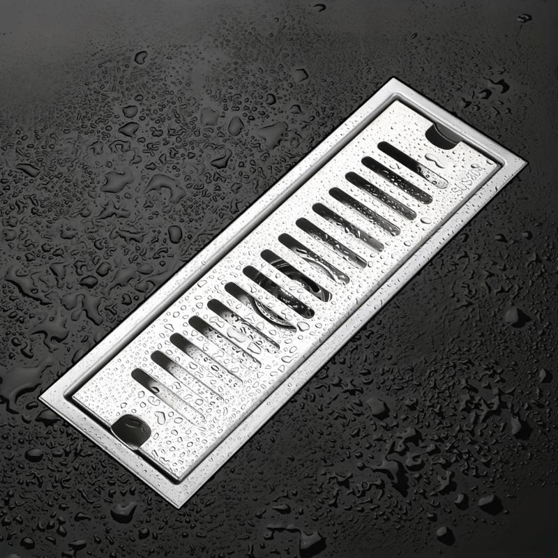 Stainless Steel Linear Floor Drain Anti-Odor Food Grade Material Fast Draining Long Drainer for Kitchen Bathroom Shower