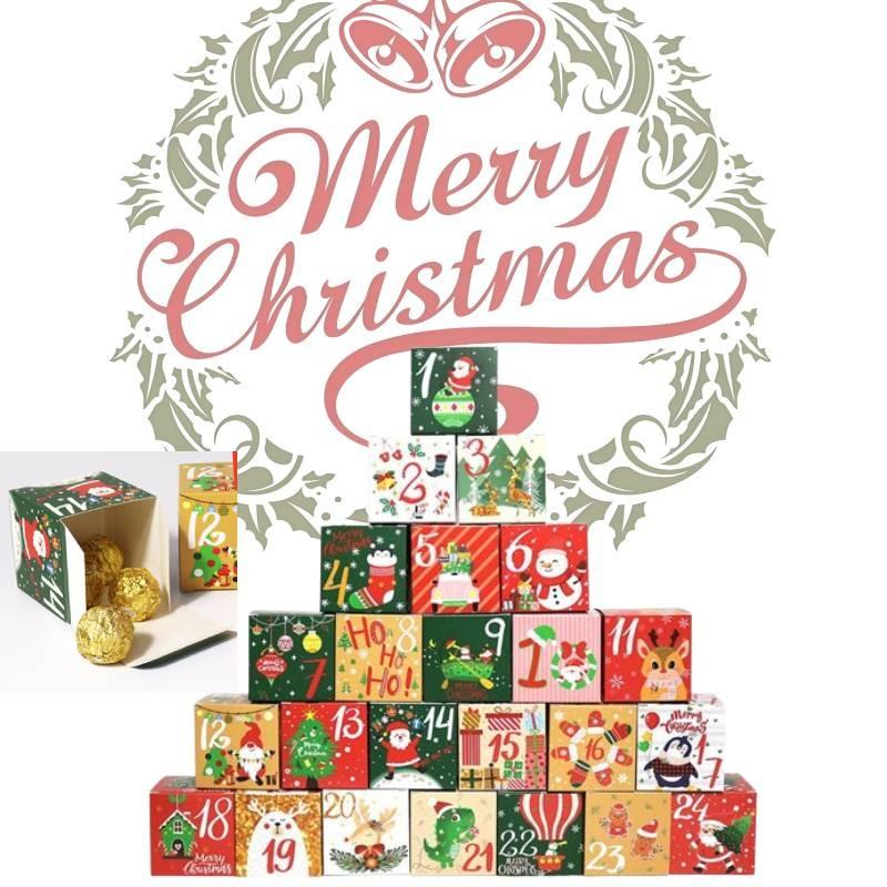 Days Countdown 24 Christmas Advent Calendar Make Fill Your Own Boxes Supplies