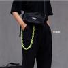 Hip Hop Punk Belt Chain Key Chain Ring Women Men Multicolor Resin Circle Heart Pendant Waist Chain Bag Car Jeans Skirts Pants