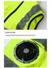 Unisex Summer Reflective Vest with Fan - Heatstroke Prevention & Cooling Function