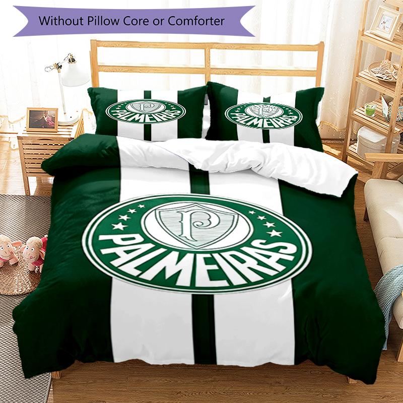 3pcs Football Team (30) Design Cover Set - HD Printed Bedding with 1 Cover and 2 Pillowcases - Perfect for Home and Dorm Decor