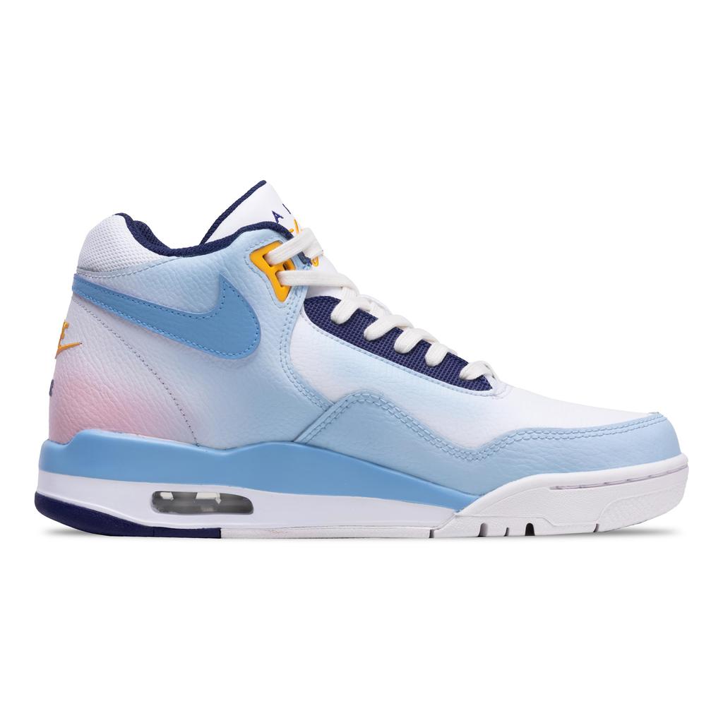 Nike Flight Legacy Seaside Town Mid Top Vintage Basketball Shoes Men's Blue Pink BQ4212-102(Team691-)
