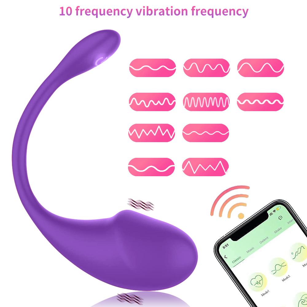 APP Control Silicone Jumping Egg Vibrator, Vaginal Anal G-spot Stimulator, Vibrating Toy, Female Couple Adult Sexy Sex Toys