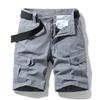 Men Summer Solid Casual Classic Cargo Shorts Men Fashion Cotton Multi-pocket Shorts Men Outwear Breathable Shorts Male