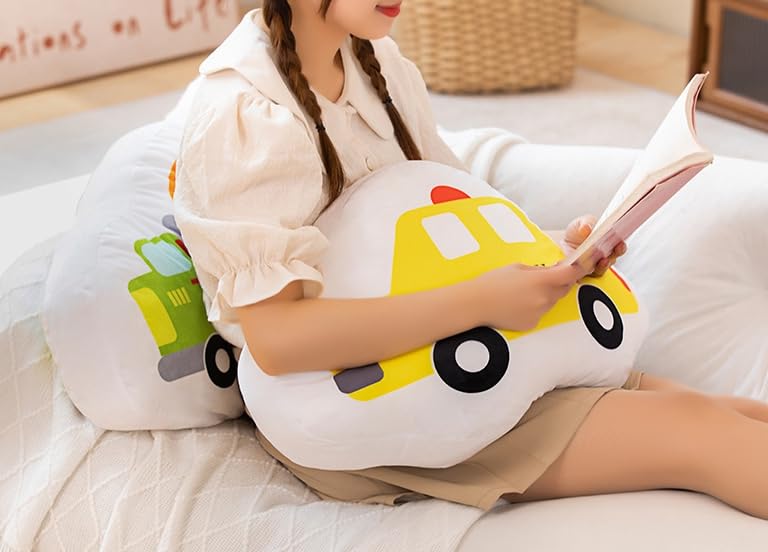 Working Vehicle Cushion, Plush Toy, Cushion, Work Vehicle, Kids, Special Vehicle, Working Vehicle (Crane)