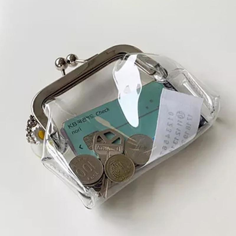 Mini Money Bags Bus Card Iron Mouth Clip Credit Id Card Small  Holder Transparent Coin Purse Change Purse