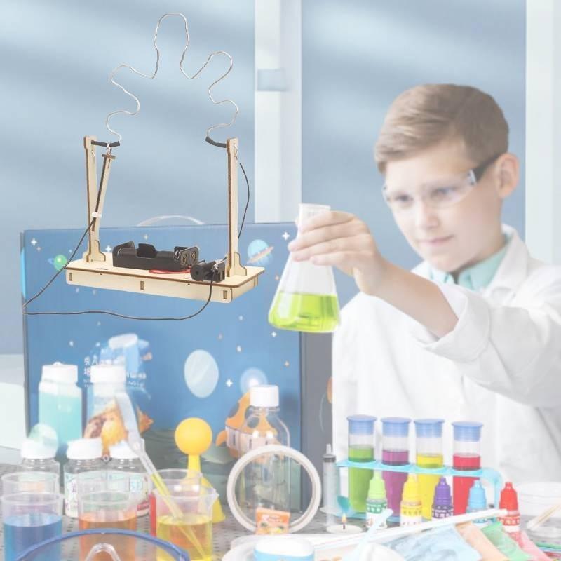 Kreatives DIY Crossfire Handgemachtes Wissenschaftsexperiment Erfindung STEM Pädagogisches Werkzeug für das Klassenzimmer Anpassbares Holzmaterial-Set
