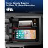 FIILINES Center Console Organizer with Anti-Slip Mats for CX-5 CX5 2017-2025, Console Tray Secondary Armrest Storage Box ABS Insert Container