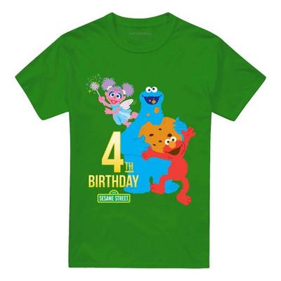 Sesame Street Unisex Adult 4th Birthday T-Shirt