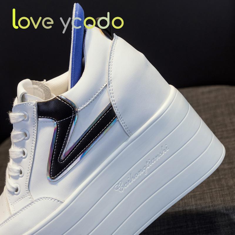 Spring and Autumn Women's Natural Leather Thick Sole Fashion Casual Shoes