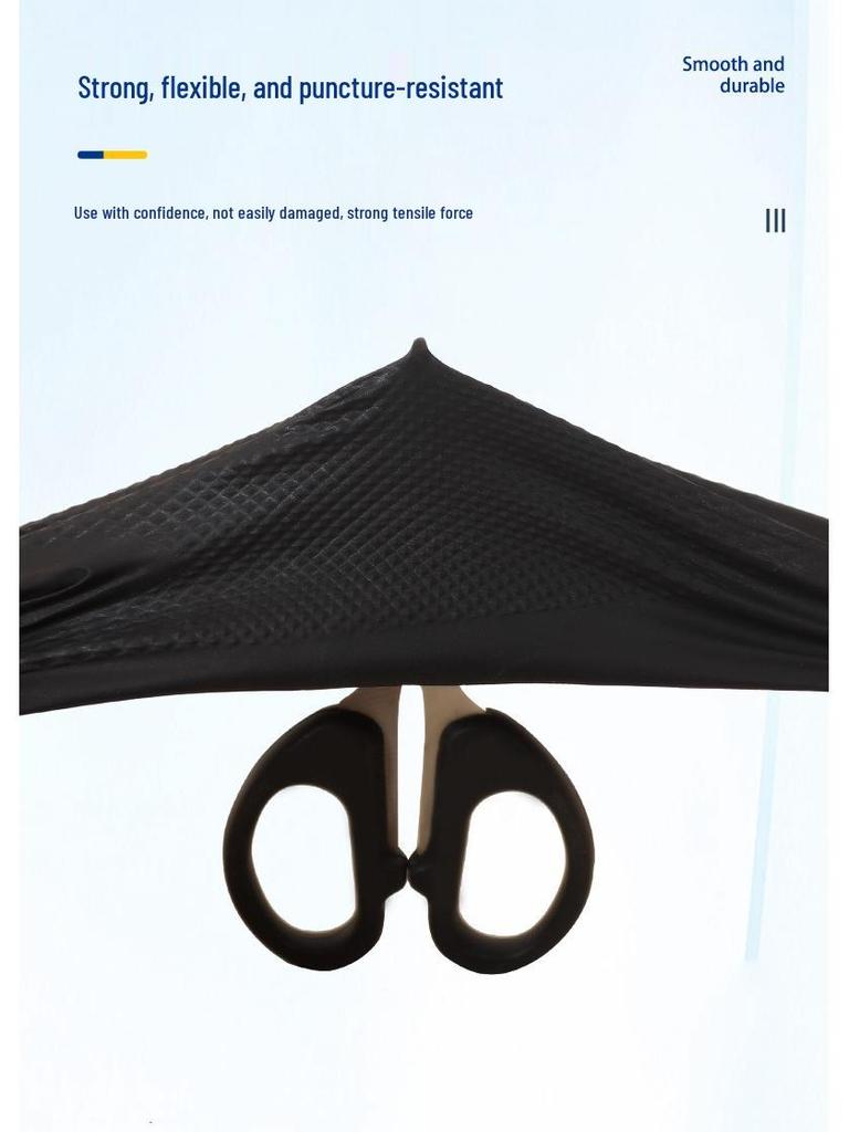 Zesílené protiskluzové nitrilové rukavice s diamantovou texturou pro domácnost, kuchyň, průmysl a automobilové opravy