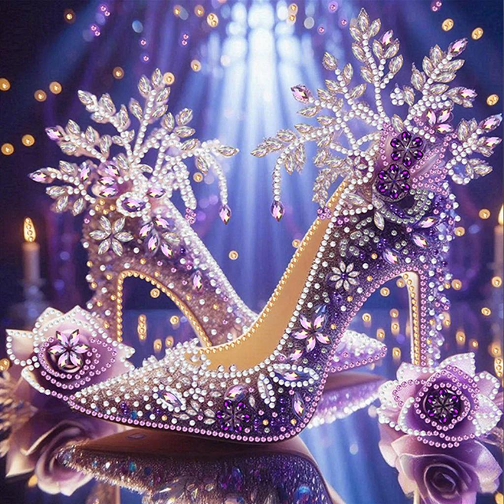 Dream High Heels DIY Gem Art Diamond Painting Kits for Gift Home Wall Decor Crystal Rhinestones Diamond Painting 11.81x11.81in