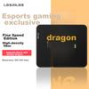 LESAILES Mouse Pad para FPS Jogo Suave, Textura Aleatória Superfície Fina Mouse Pad Jacquard Tamanho Pequeno com Borda Travada, Dragão Dourado Preto 300*250*4mm