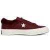 Converse One Star Series Comfortable and Versatile Low-Top Canvas Shoes Unisex Dark Red