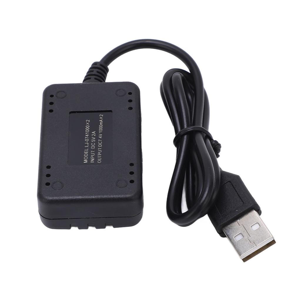 Carregador de Equilíbrio de Bateria LiPo 2 em 1 7,4V Carregador USB de Plástico com Luz Indicadora para Carros e Barcos RC Wltoys
