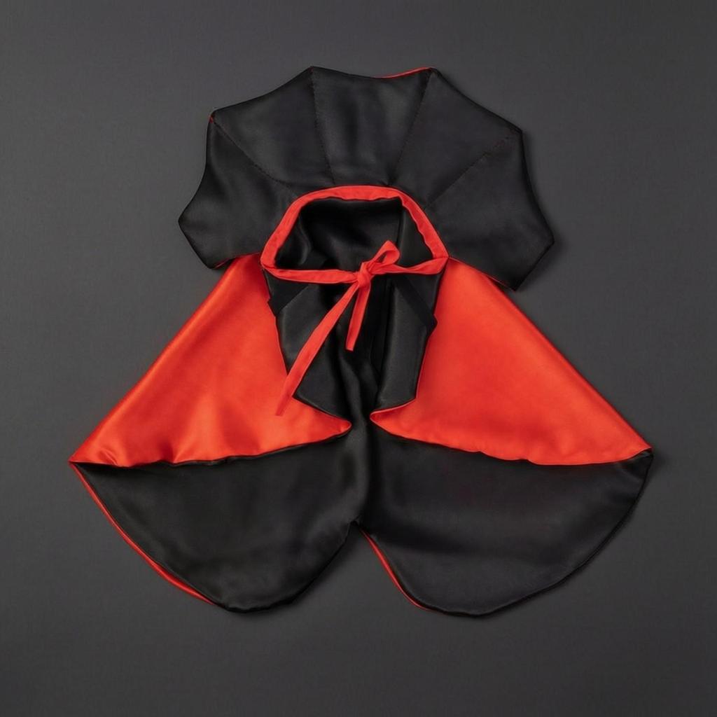 Flowing Pet Costume Cape Adjustable Hooded Funny for Seasonal Photos