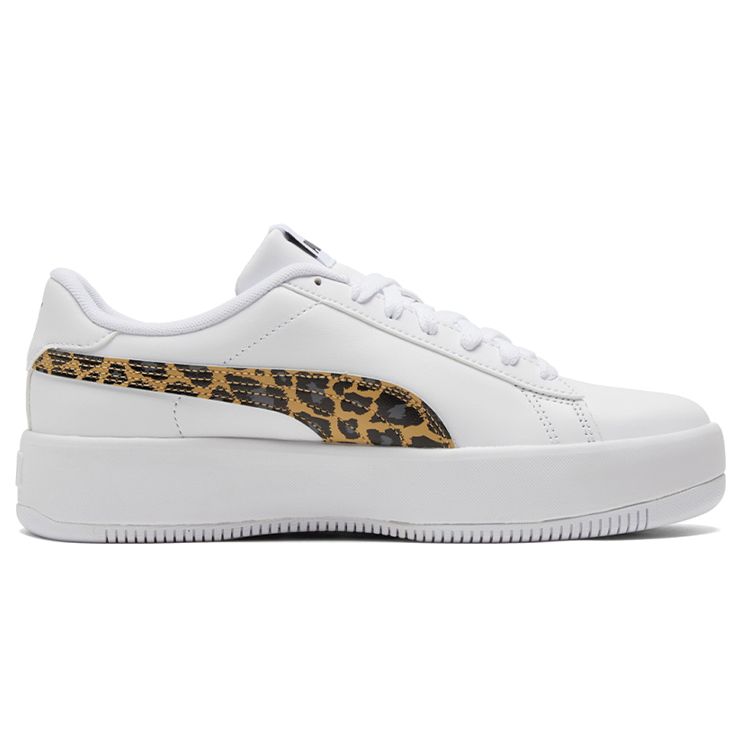 Puma Platform Durable Low-Top Sneakers Women Sneakers White Black 384894-02