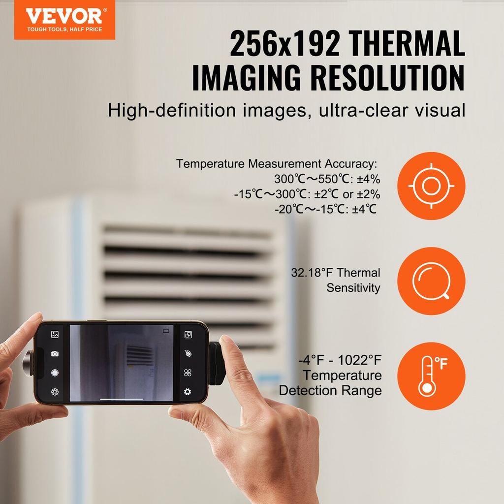 Thermal Imaging Camera for Android & IOS 256 x 192 IR Resolution with WiFi