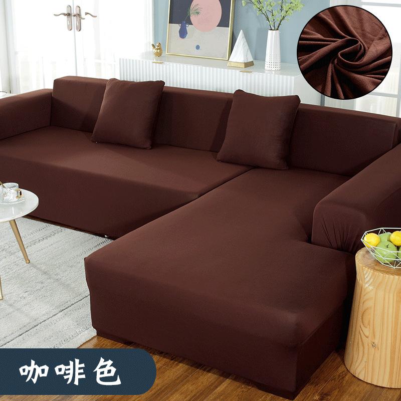 Einfarbige Sofabezüge für das Wohnzimmer Elastischer Sofabezug L-förmiger Ecksofa-Bezug Überwurf Stuhlschutz 1/2/3/4-Sitzer Polster 90x140cm 1pcs