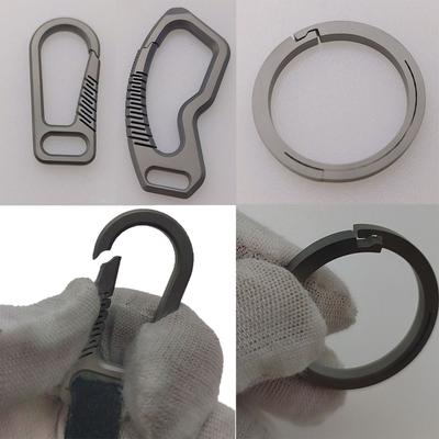 Super Lightweight Key Rings Titanium Alloy KeyRings High Quality Keychains Buckle Man Car Keychain Male Creativity Gift EDC Tool