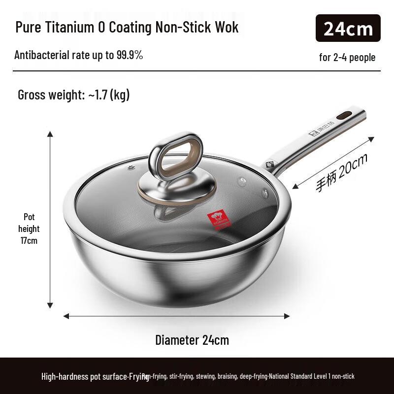 

Kangbach 316L Stainless Steel Non-Stick Wok (No Coating)