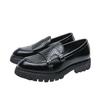 Men's Summer Slip-On Leather Loafers - Casual, Thick Sole, Height-Boosting Moccasins