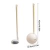 Golf Design Toilet Brush with Base Wall Hanging 360 Degree Cleaning Bathroom Cleaning Brush Double-Sided Brush Flexible Rubber