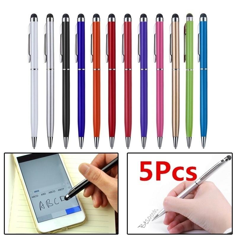 5 buc 2 în 1 tabletă design util pentru telefon inteligent ecran tactil stylus stilou + pix cu bilă smartphone