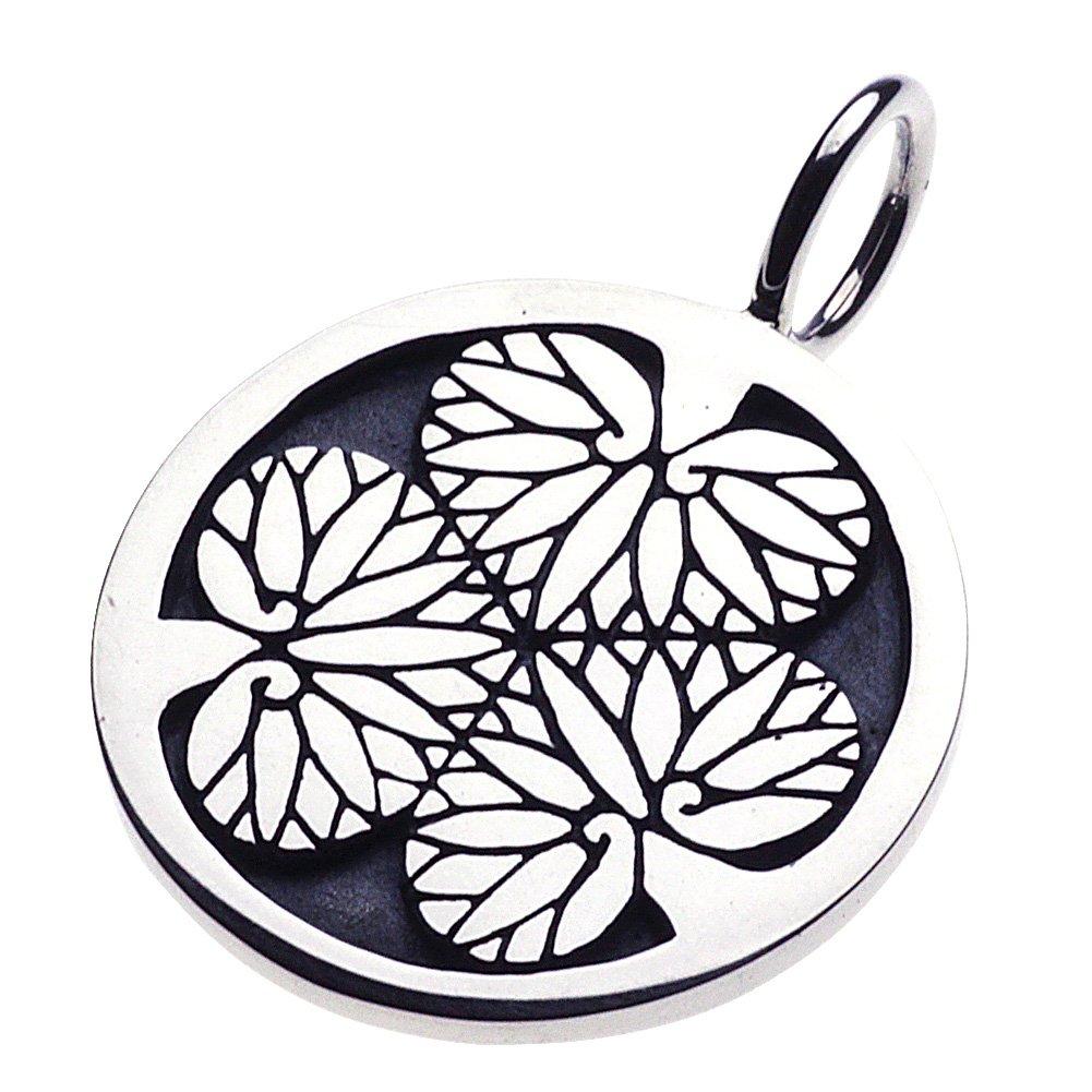 

Японский узор семейный герб Токугава Иэясу Аой кулон серебро 925 пробы p0467 [Cenote] [Серебряные аксессуары]