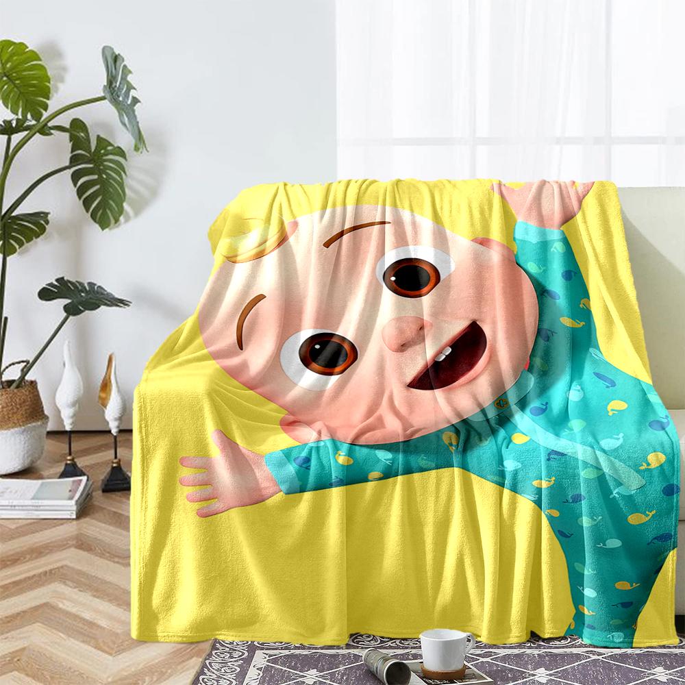 Coperta Stampata a Tema CoComelon - Perfetta per Divano, Letto, Viaggi e Uso Esterno | Lavabile in Lavatrice, Accogliente e Durevole.