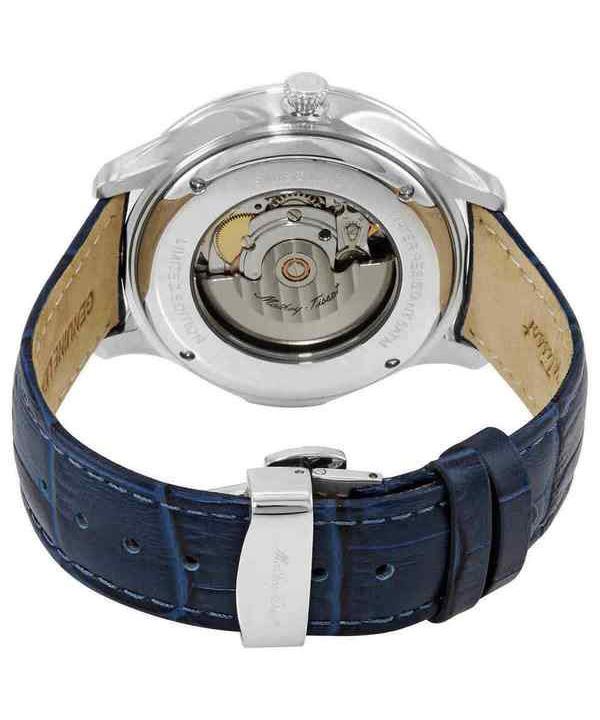 Mathey-Tissot Edmond Limited Edition Automatic 3D Leather Strap Blue Dial AC1886ABU Men's Watch