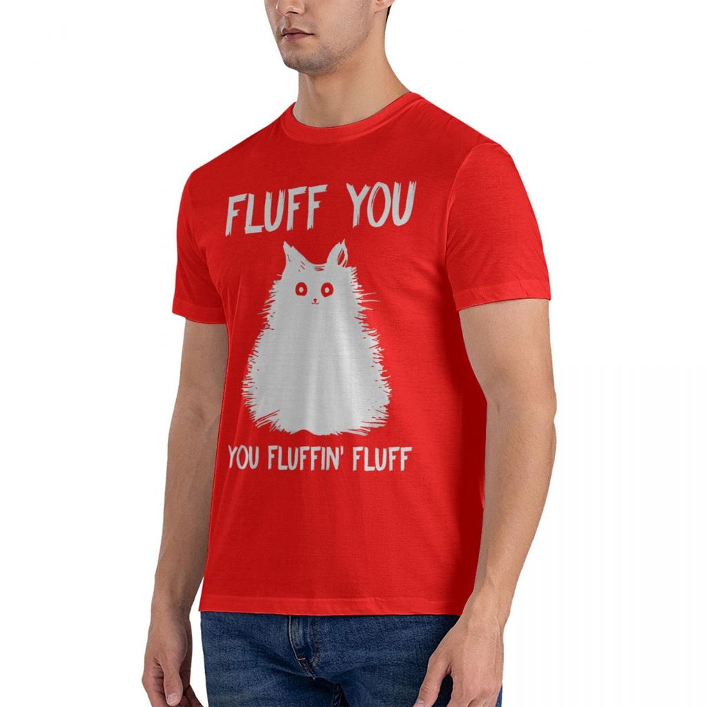 Sport T-Shirt You Fluff Lustige Katze Oversize T-Shirts Mann Vintage Lustig Für Männer Top y2k Mann Kurzarm T-Shirt