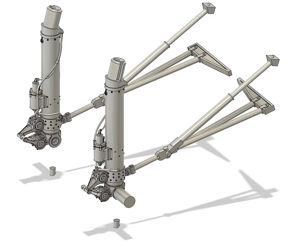 Kopecky Scale Models Flying Fortress Landing Gear Main Landing Gear HK Plastic Model Parts KOM48036 1/48 B-17 (Parked, Unmounted) (For Models)