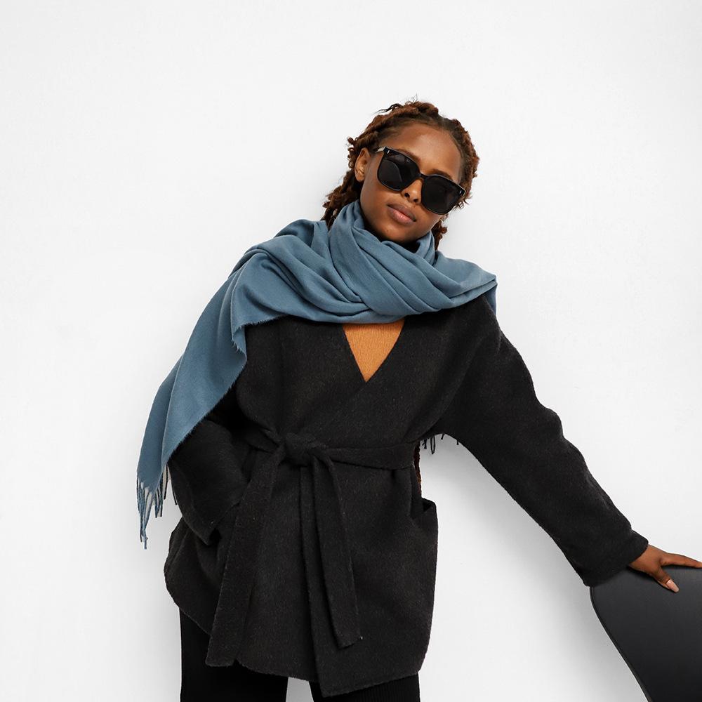 Multi-color Warm Scarf Long Shawl Wholesale Solid Color Scarf Women's Winter New European and American Imitation Cashmere Scarf