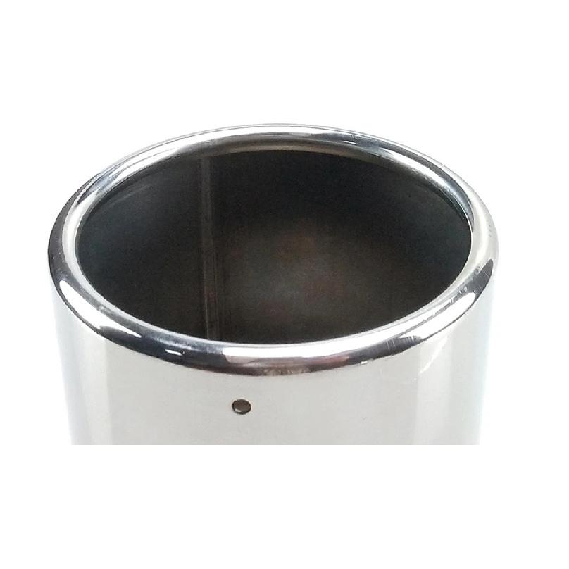 1 Piece 114mm Outlet Universal Modification Car Accessories Silver Curly Flange Muffler Exhaust Stainless Steel Tip End Pipe
