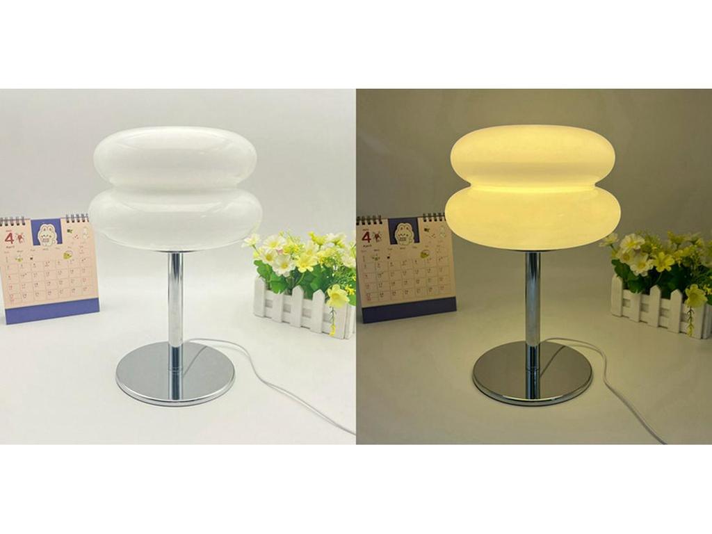 Heart Glass Table Lamp: Simple Living Room Decor & Ins Lollipop Projector