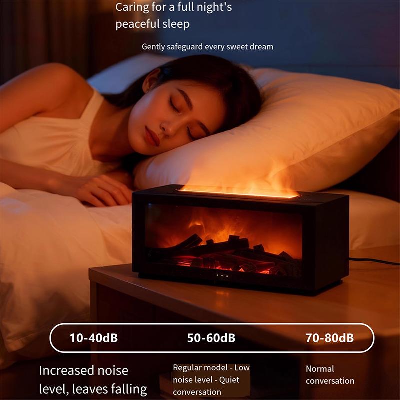 Fireplace imitation flame humidifier home bedroom colorful atmosphere lamp high-value essential oil aromatherapy machine