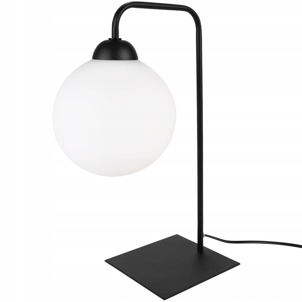 BLACK LED BALL TABLE LAMP 15cm