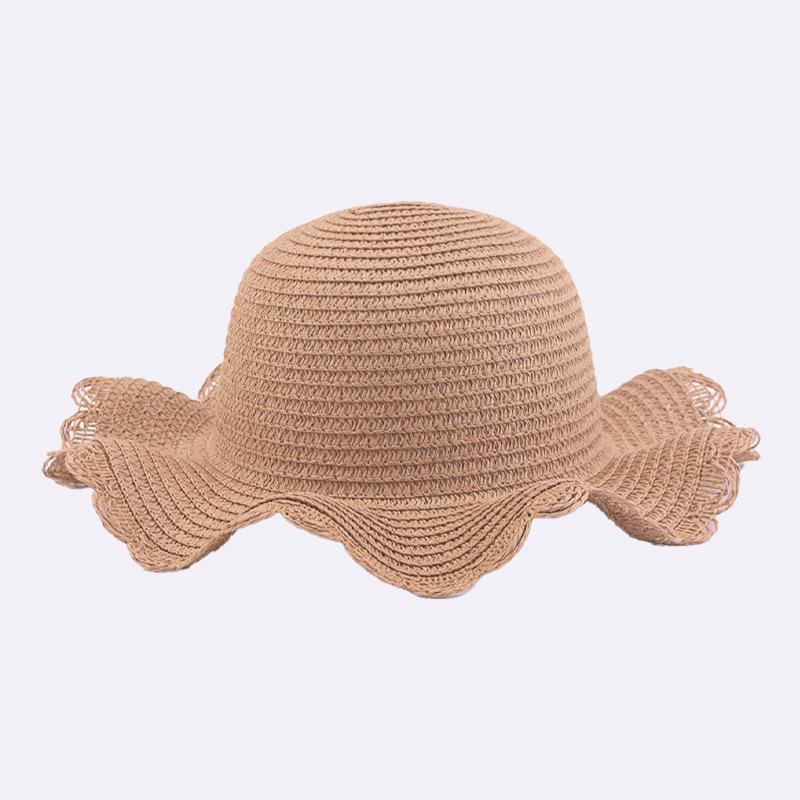 Custom Hand-Embroidered Sun Hat Adjustable Wavy Shape Personalized Names For Kids Ladies Beach Caps Outdoor Fashion Straw Hats