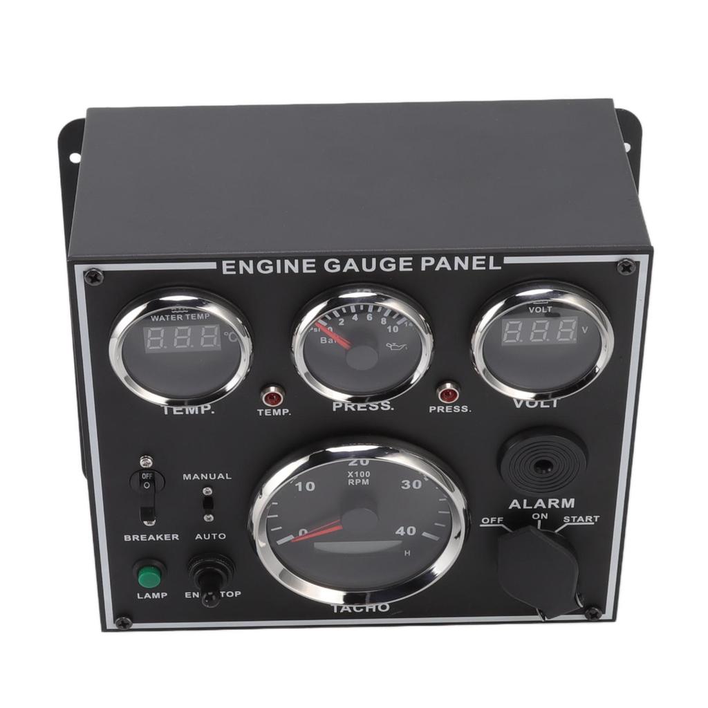 Engine Gauge Panel Water Temperature Oil Pressure Gauge Voltmeter Tachometer for Generator RVs Boats Ships Vehicles
